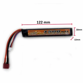 Акумулятор Li-Po 11.1V 1500mah - моноблок 20-40C Т-конектор (VBPower) (страйкбол / Airsoft)