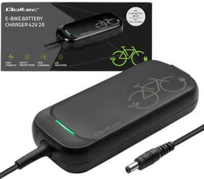 Zasilacz do roweru elektrycznego Qoltec Charger for e-bike, electric scooter 36V / 42V 2A 5.5*2.5 (5901878503332)