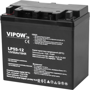 Akumulator żelowy Vipow 12V-55Ah (LP55-12)