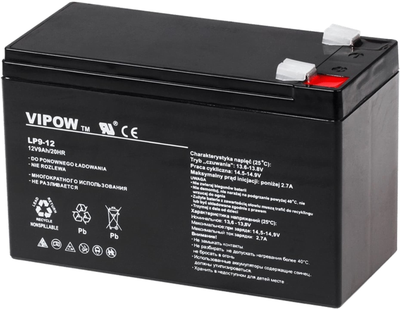 Akumulator żelowy Vipow 12V-9Ah (LP9-12)