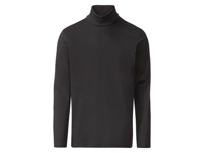 Гольф-водолазка приталенного кроя для мужчины Livergy LYCRA® 389634 S Черный