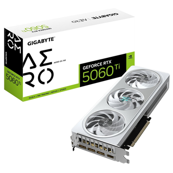 Видеокарта GF RTX 5060 Ti 8GB GDDR7 Aero OC Gigabyte (GV-N506TAERO OC-8GD)