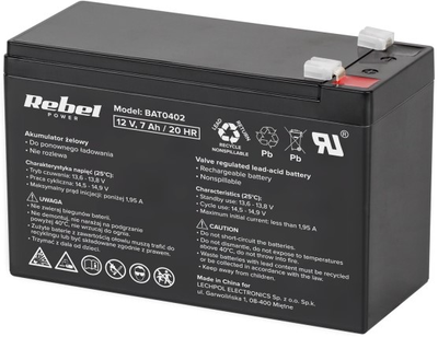 Аккумуляторная батарея гелевый Rebel 12V-7Ah (BAT0402)