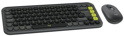 Комплект клавіатура + миша Logitech POP ICON бездротовий сірий (920-013156)