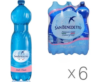 Упаковка негазированной минеральной вода San Benedetto, 6 шт. х 1,5, ПЭТ
