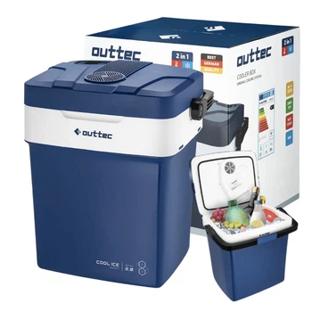 Автохолодильник Outtec 32 L Blue 12В/220В з дисплеєм та USB-портом