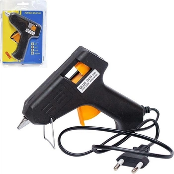 Пістолет для сухого клею "Glue Gun" Bambi JQ2032-20W, D-0,7 см, чорний