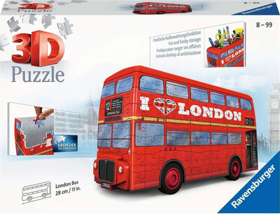 Puzzle Ravensburger Londyński autobus 3D 216 elementów 12534 (4005556125340)