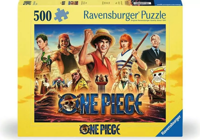 Пазл Ravensburger One Piece Пригоди піратів у солом'яному капелюсі 500 елементів 12001499 (4005555014997)