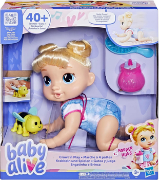 Пупс Hasbro Baby Alive Crawl 'n Play Harper Hugs Doll 27 см F9709 (5010996271945)