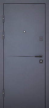 Входная металлическая дверь ABWEHR Solid 960 х 2050 мм RAL 7021T/Антрацит (KTM-76Solid7021T-960L)