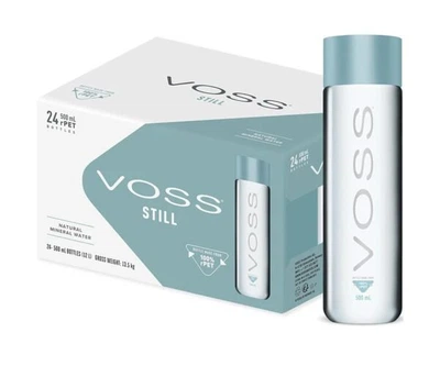 Упаковка негазированной минеральной воды Voss, 24 шт. х 0,5 л, ПЭТ