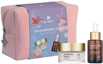 Zestaw do pielęgnacji twarzy Sesderma Unconditional Care Krem Sesgen 32 50 ml + Serum Hidraderm Liposomal 30 ml + Kosmetyczka (8429979486400)