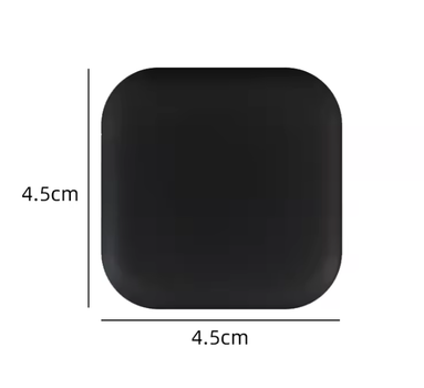 Самоклеючий силіконовий дверний стопор 4.5х4.5х1см квадрат Black