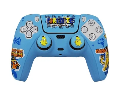 Защитный силиконовый чехол FORTNITE и наклейка на тачпад для геймпада Sony DualSense (PS5) + накладки на стики