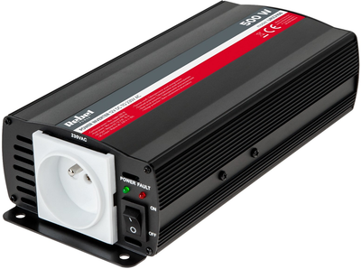 Falownik samochodowy Rebel 500W 12V/230V (5901436779537)