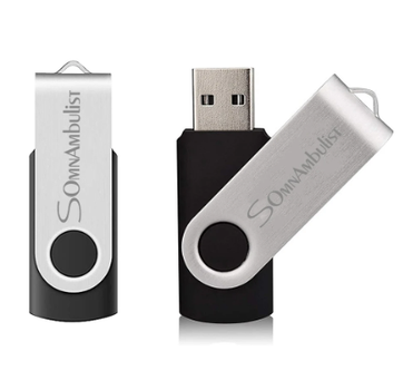 Флеш память 128 Гб Somnambulist USB 2.0 компьютерная флешка 128 Гб металлическая черная