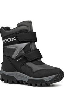 Детские зимние ботинки Geox Himalaya 32 р сапоги чёрный/антрацит для мальчика