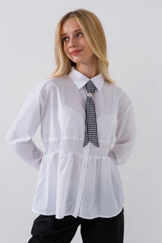 Рубашка однотонная для девочки Vio Faloni 3302 158 см Белый (2000990494993D)(SC) shop (2000990494993)