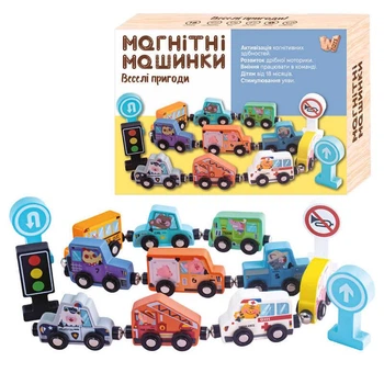 Магнітні машинки "WToys" 49325