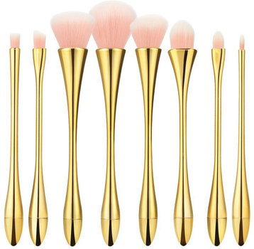 Zestaw pędzli do makijażu Tools For Beauty Mimo różowo-złoty 8 szt (5903018900315)
