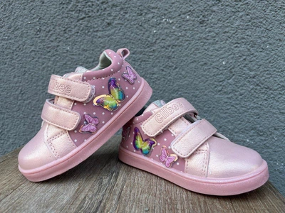 Дитячі кросівки для дівчинки Clibee Pink 3 Д Метелики 22 р , рожеві