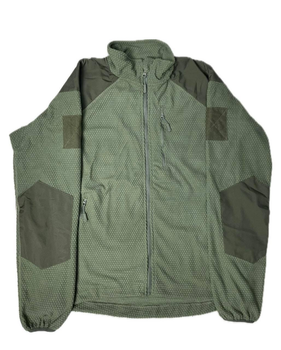 Флисовая кофта с усиленными вставками, Olive, размер - 2XL