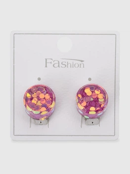 Серьги на клипсе для девочки XF11118 Сиреневый (2000990555595) shop (2000990555595)