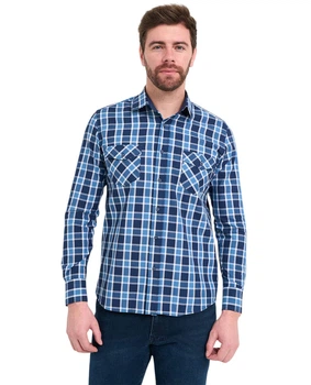 Рубашка мужская regular fit (свободная) Lee Cooper 10296115.186 M синяя (5942723141422)