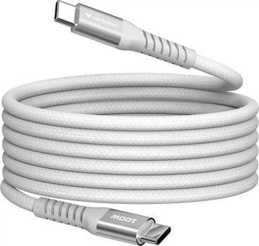 Kabel Verbatim 100 W, USB-C–USB-C, 120 cm Grey (31854)