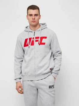 Толстовка на молнии мужская UFC UFCYE35069 S Светло-серая (3609088137973)