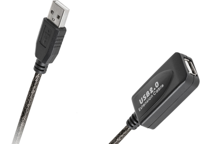 Kabel przedłużacz USB 10 m Black (8697671541691)