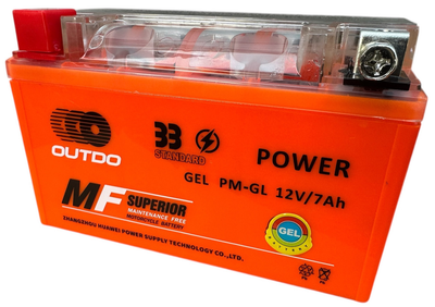 Акумулятор Гелевий PM-GEL 12v 7А OUTDO вага 2.3 кг ,33 STANDART