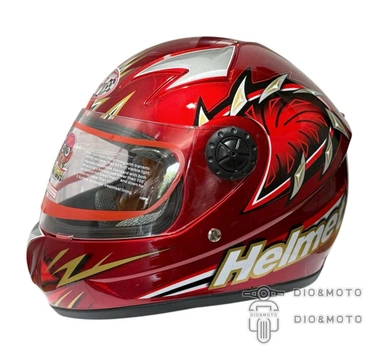 Шолом MotoTech HF-909 Червоний (дитячий закритий біле скло)
