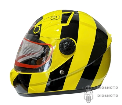 Шолом MotoTech HF-909 YELLOW/E30 (дитячий закритий біле скло) Розмір - S