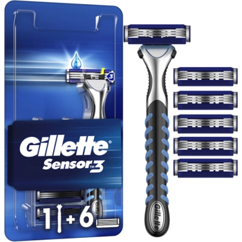 Бритва Gillette Sensor 3 з 6 змінними картриджами (7702018550807)