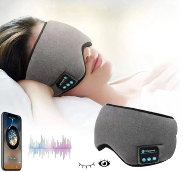 Маска для сна 3D с Bluetooth гарнитурой и наушниками, повязка на глаза мягкая дышащая для отдыха путешествий йоги самолета