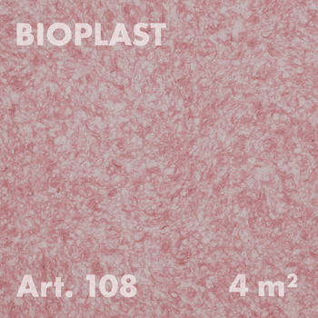 Жидкие обои Bioplast Арт. 108, 1кг, 4 м², целлюлозное волокно, розовый (нежный розовый)