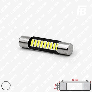 Лампа LED цоколь Festoon 28 6.3 мм (C3W) 12 В SMD 4014*09 (білий)