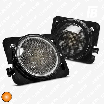 Габаритні вогні або повторювачі повороту на крила для Jeep Wrangler JK (2007–2018) LED тоновані 2 шт. (помаранчевий)