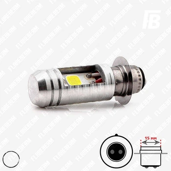 Лампа LED цоколь P15d (P30d для мотоциклов H6M) 12 В COB*02 (белый)