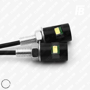 Подсветка номера или габаритные огни светодиодные (LED) Ø12 мм SMD 5630*01 чёрные 2 шт. (белый)