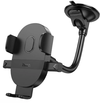 Автодержатель для телефона Hoco H20 Mighty one-button car holder (windshield) Black (6942007601597)