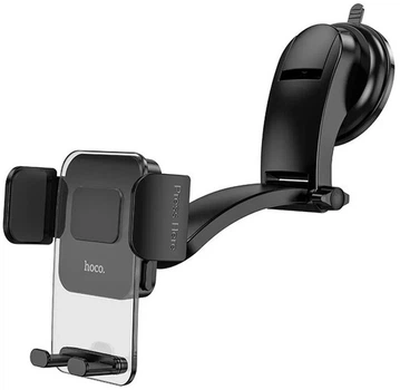 Автодержатель для телефона Hoco CA118 Delicate press type center console car holder Space Black (6931474779212)