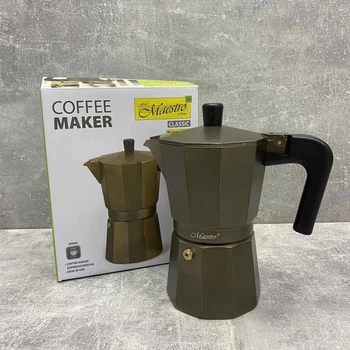 Гейзерная кофеварка алюминиевая 300 мл Maestro MR-1666-6 Brown
