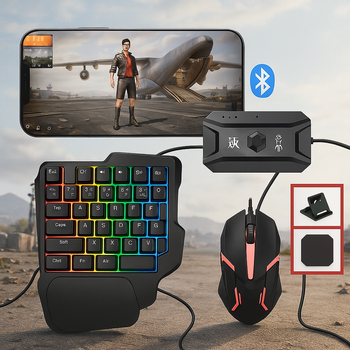 Игровой комплект Bluetooth X1 M1 клавиатура и мышь для ПК и смартфонов черного цвета