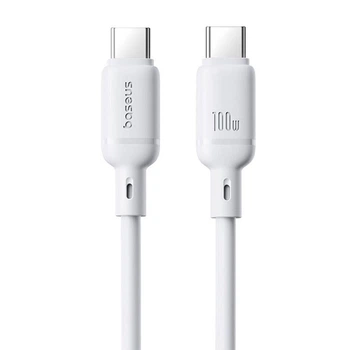 Кабель Baseus Silky Series Fast Charging Cable Type-C to Type-C 100W 2m White