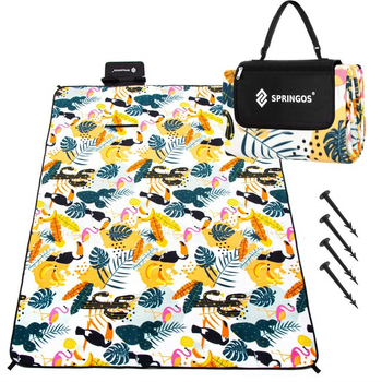 Ковдра для пікніка Springos пляжна 150 x 200 см різнокольорова (5907719450650)