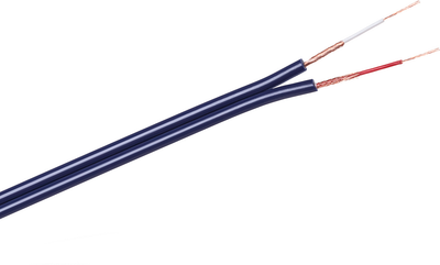 Kabel 2 x RCA 3 mm 100m Blue (5901436707509)