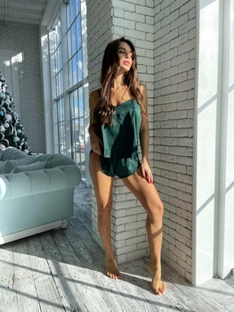 Піжама жіноча шорти і майка Vanessa L-XL зелений